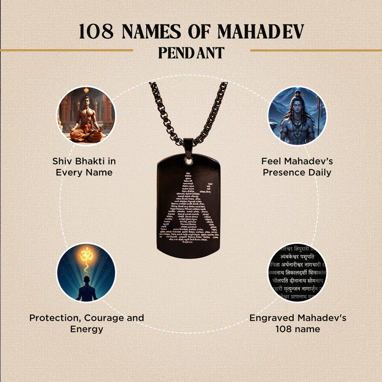 Mahadev 108 Name Pendant (Blessing & Protection)