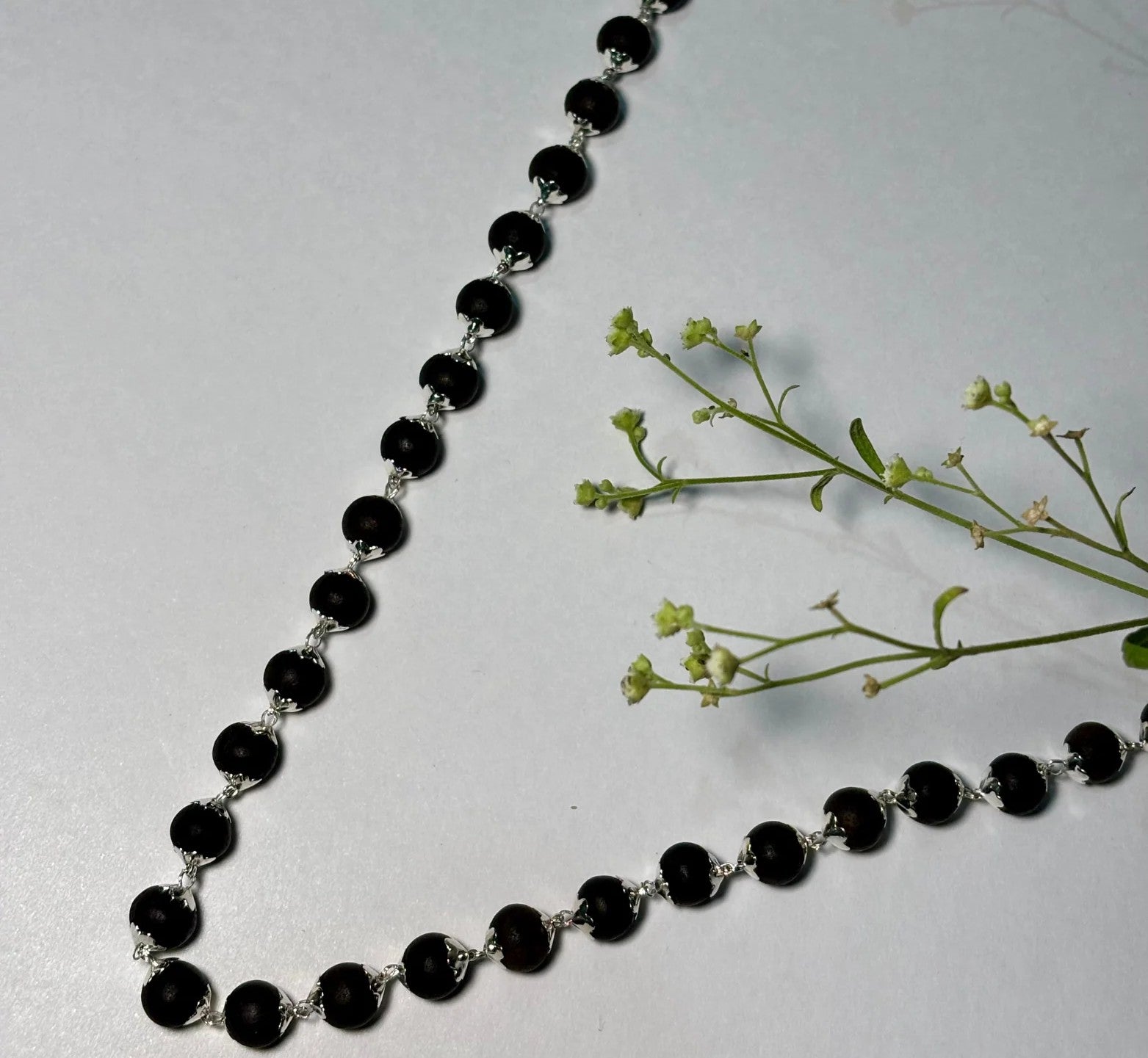 Karungali Silver Cap Malai - Certified