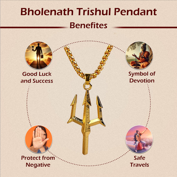 Bholenath Trishul Pendant (Blessing & Protection)