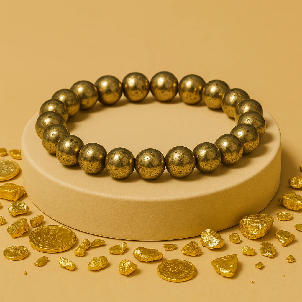 Fame & Fortune Attract: Golden Pyrite Bracelet