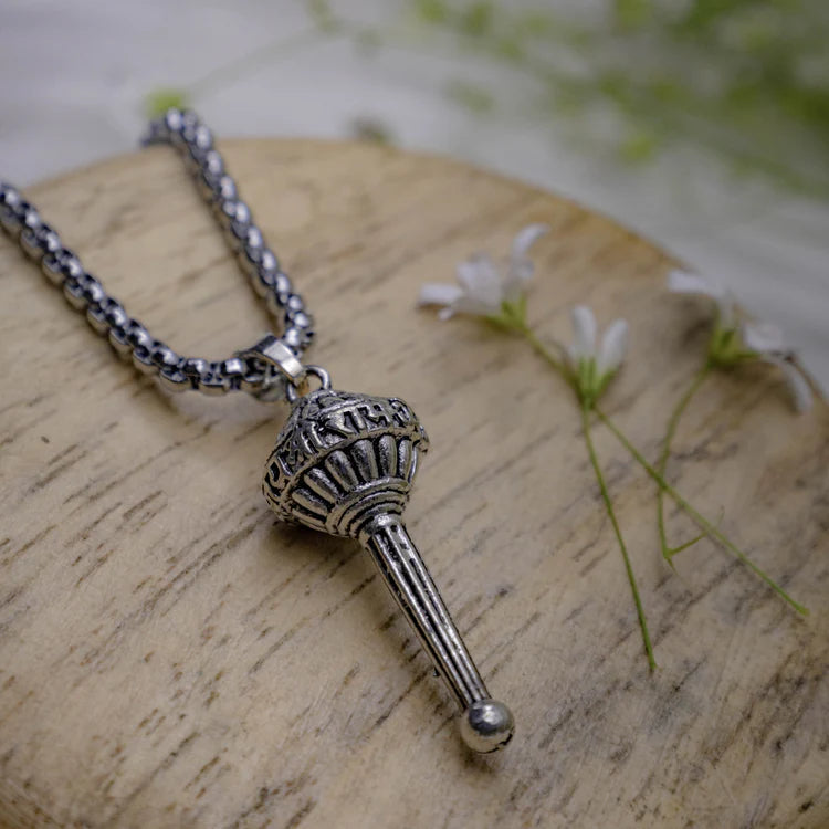 Silver Hanuman Ji Gada Pendant ( Blessings & Protection)
