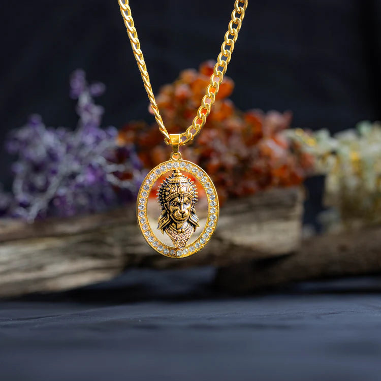 Golden Hanuman Ji Pendant (Blessing & Protection)