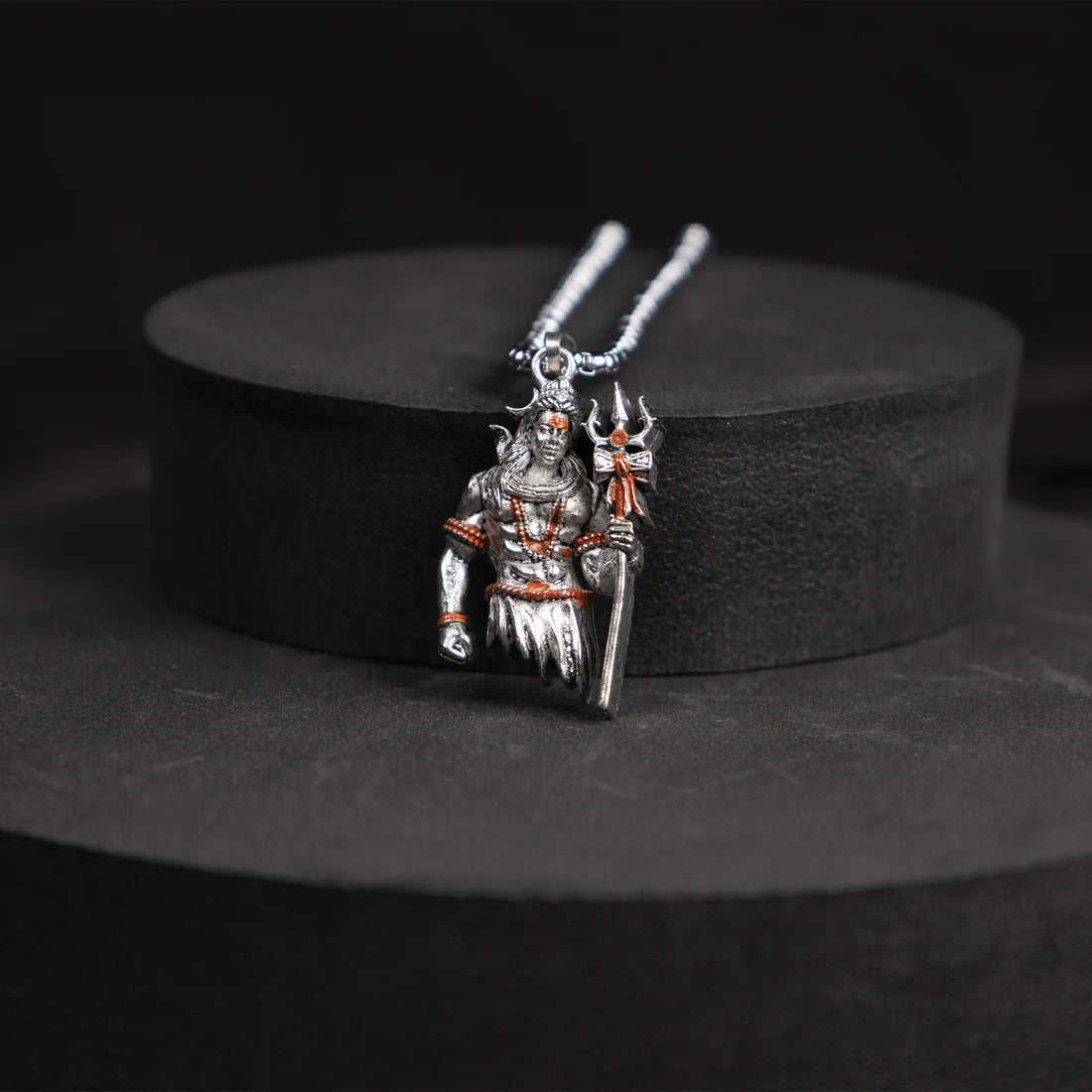 Lord Mahadev Holding Trishul Pendant (Blessing & Protection)