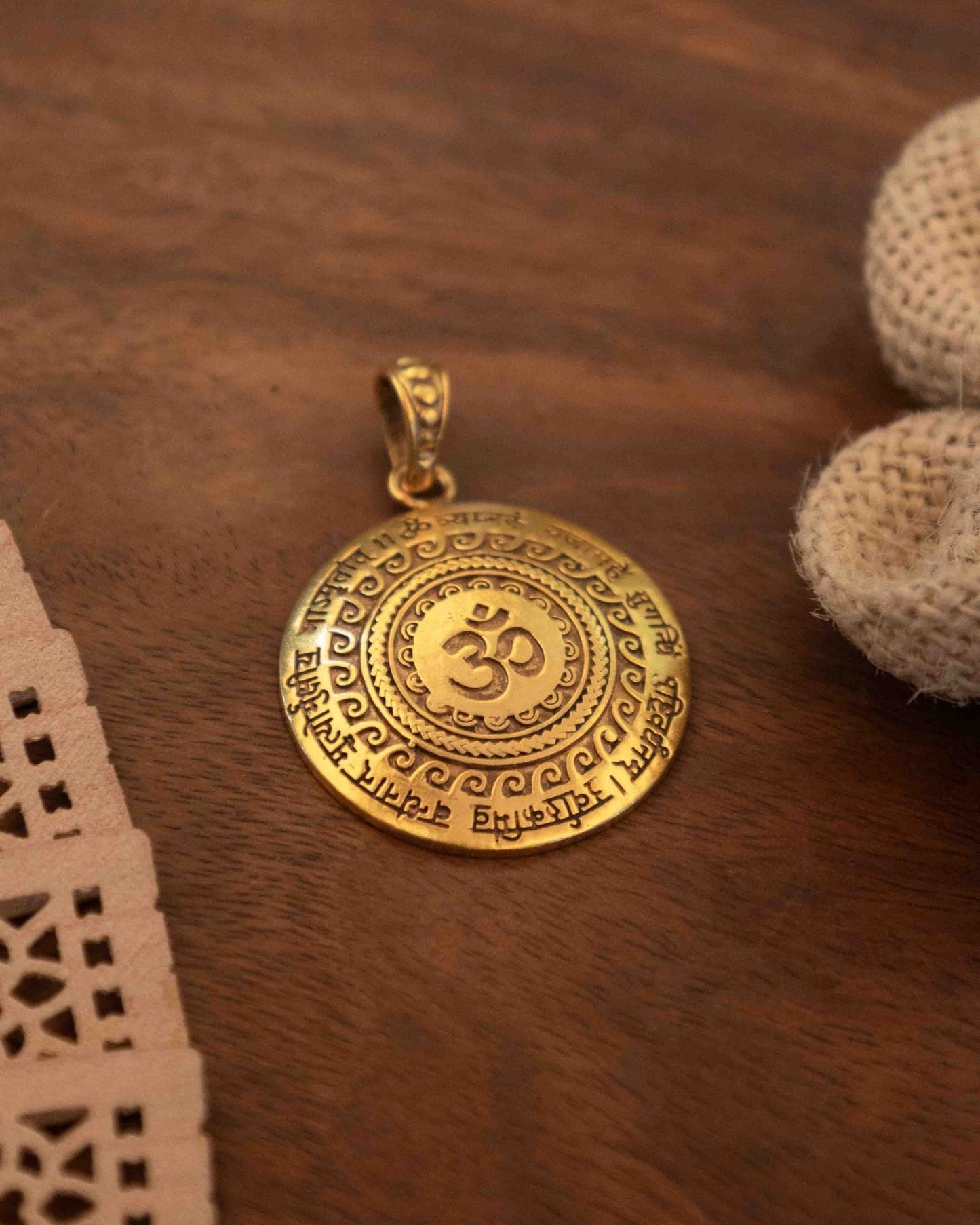 Om Mahamrityunjaya Mantra Pendant (Blessing & Protection)