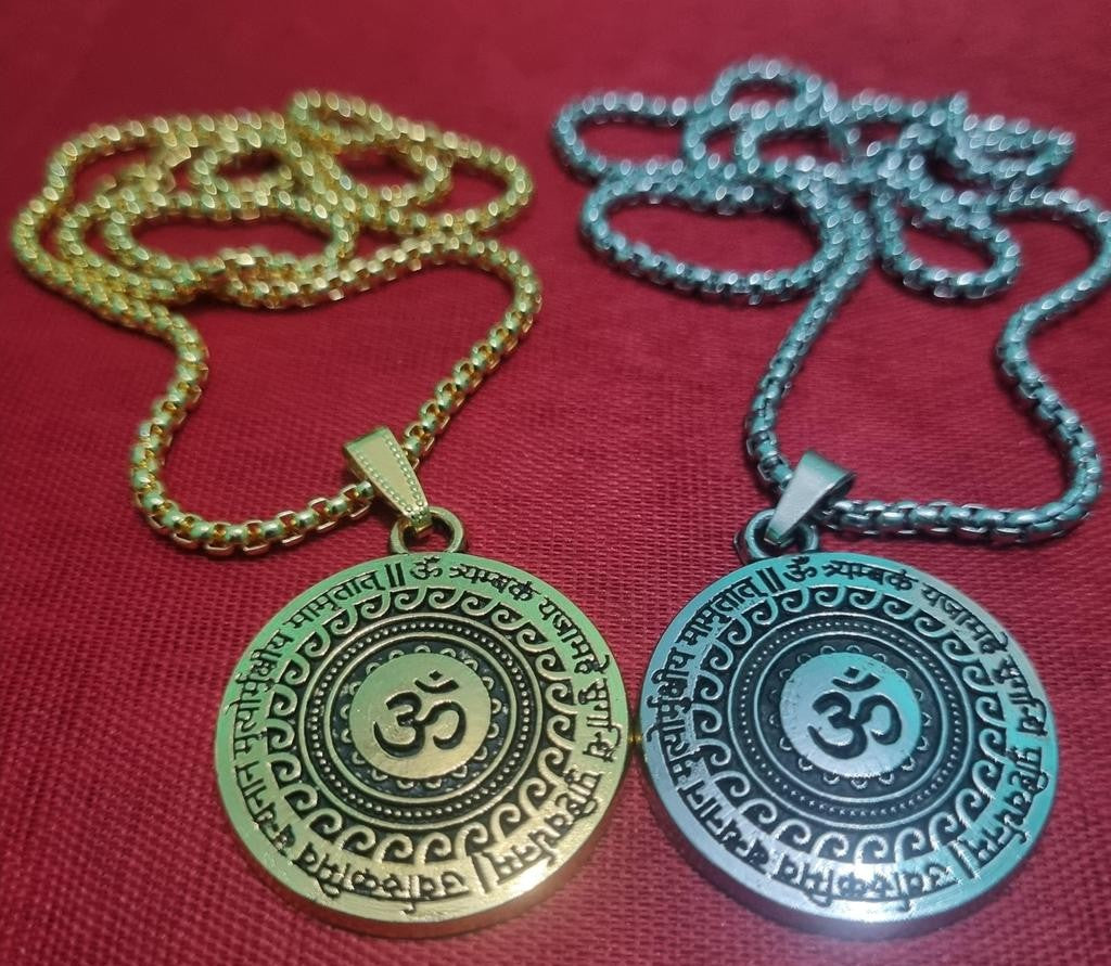 Om Mahamrityunjaya Mantra Pendant (Blessing & Protection)